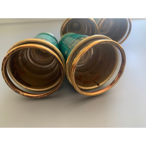 Mid Century Enamel Kiddish Cups Set of 4 // Sabbath Wine Grape Juice Glasses - Picture 7 of 8